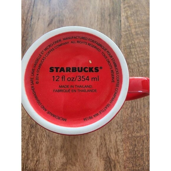 2014 Starbucks Red Christmas Blend 30 Years Coffee Cup Tea Mug | 12oz - Picture 6 of 6